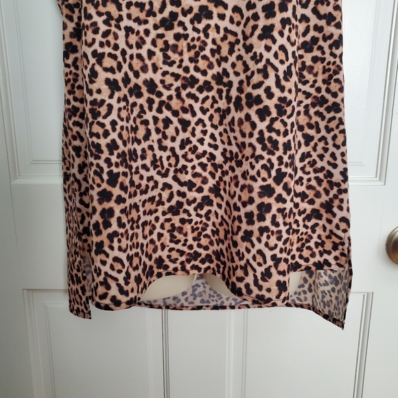Joan Vass New York Chic Leopard Print Sleeveless Top - Picture 5 of 8